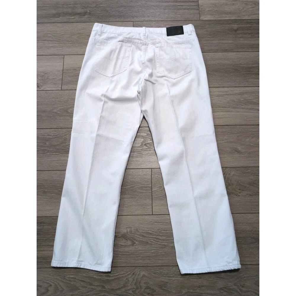 VINTAGE GENES BLACK LABEL SLIM FIT COMFORT  WHITE DENIM JEANS MEN'S SZ 38X30 EUC